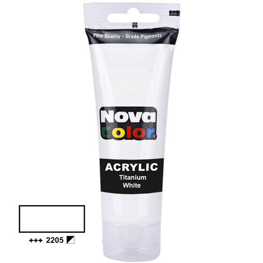 acrylic paint Nova Color 2205 Titanium White 75 ml.