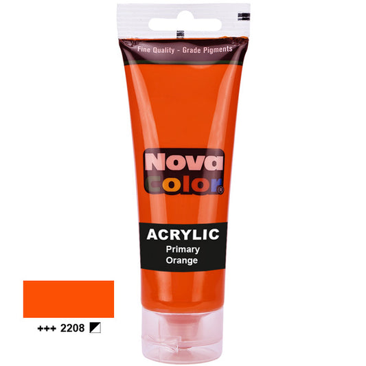 Acrylic paint Nova Color 2208 Primary Orange 75 ml.