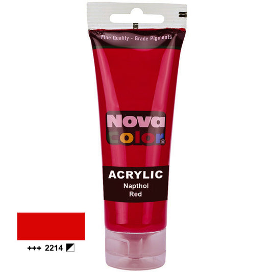 Acrylic paint Nova Color 2214 Napthol Red 75 ml.