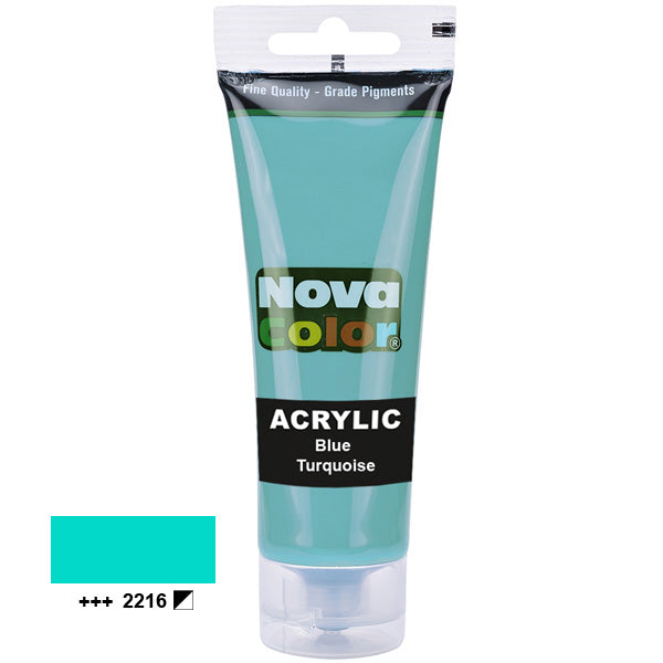 Acrylic paint Nova Color 2216 Blue Turquoise 75 ml.