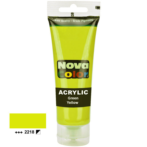 Acrylic paint Nova Color 2218 Green Yellow 75 ml.