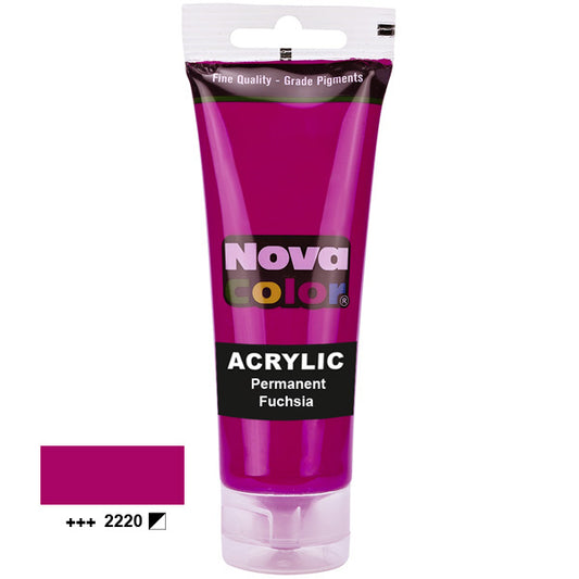 Acrylic paint Nova Color 2220 Permanent Fuchsia 75 ml.