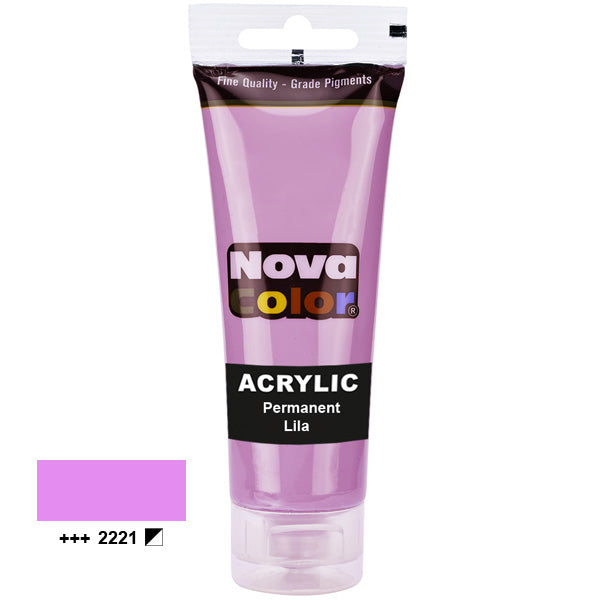 Acrylic paint Nova Color 2221 Permanent Lila 75 ml.