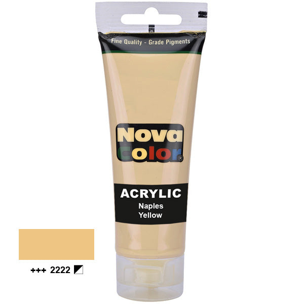 Acrylic paint Nova Color 2222 Naples Yellow 75 ml.