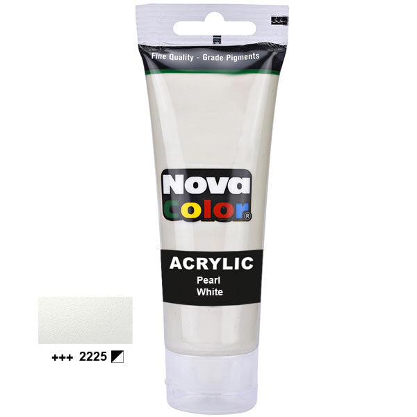 Acrylic paint metallic Nova Color 2225 Pearl 75ml