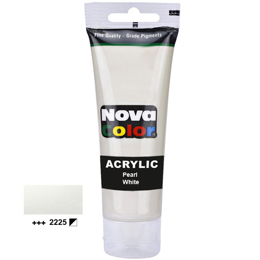 Acrylic paint metallic Nova Color 2225 Pearl 75ml