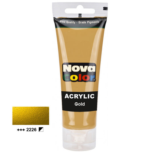 Acrylic paint metallic Nova Color 2226 Gold 75ml