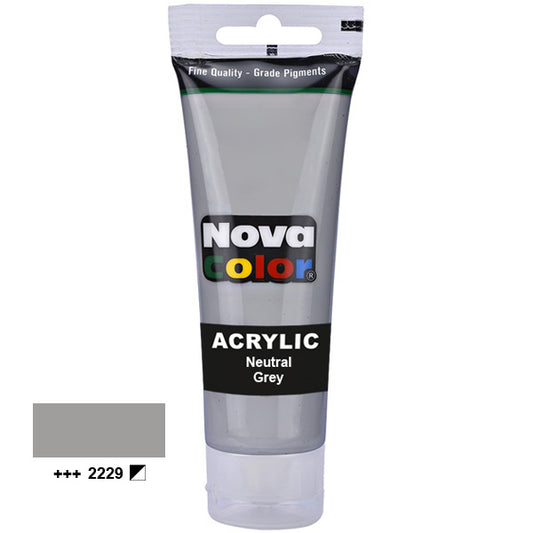 Acrylic paint Nova Color 2229 Neutral Grey 75 ml.