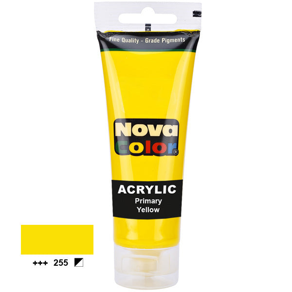 Acrylic paint Nova Color 255 Primary Yellow 75 ml.