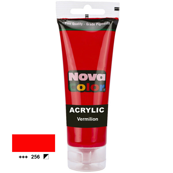 Acrylic paint Nova Color 256 Vermilion 75 ml.