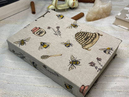 BEES & HONEY A5 journal / Animal Diary With Blank Pages / Hardcover Book