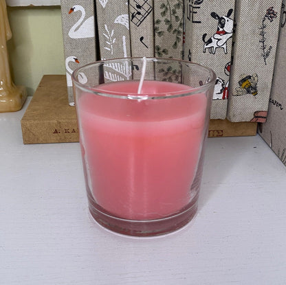 STRAWBERRY SOY Candle / Aromatherapy Gift / Fruity Scent / Personalised Scented Candle in Glass