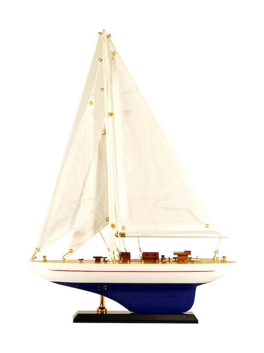 SAILING BOAT Model / Wooden Miniature Boat with Sails / Vintage Art / Nautical Deco / Home Decoration / Table & Library Decoration