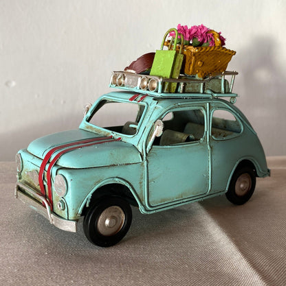 FIAT 500 L 1968 Decoration / Retro Motor Model / Vintage Metal Toy / Classic Collectors Item / Gift Idea