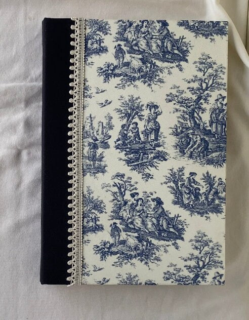 BLUE VINTAGE ERA A4 Journal / Notebook With Blank Pages / Hardcover Book