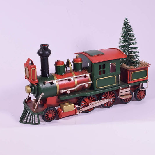 CHRISTMAS TRAIN Decoration / Festive Decor / Vintage Retro Metal Toy / Gift Idea