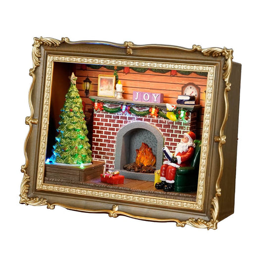 CHRISTMAS FRAME music box Decoration / Festive Decor / Vintage Gift Idea