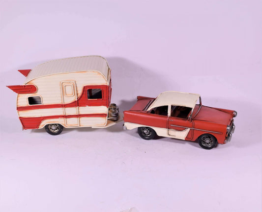 Camper Trailer Decoration / Retro Motor Model / Vintage Metal Toy / Classic Collectors Item / Gift Idea