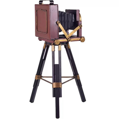 TRIPOD CAMERA ANTIQUE / Vintage Metal Camera Design / Decorative Nostalgic Camera / Retro Shelf Decor