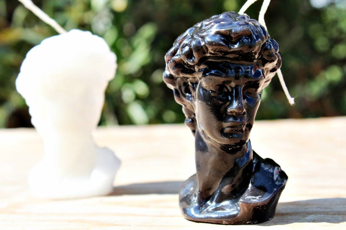 DAVID BUST Candle / Greek Sculpture Decorative / Luxury Home Decor Candle / Wedding Favor / Housewarming Gift